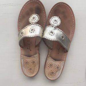 Gold leather Jack Rogers Navajo sandals